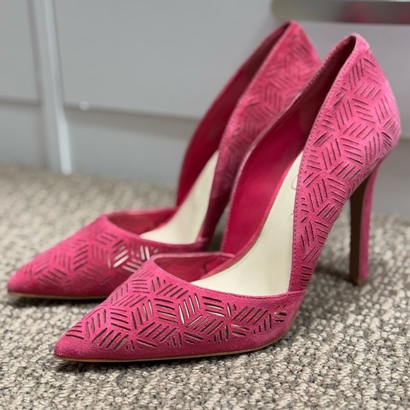 Jessica Simpson Suede Cutout Pumps - Picture 3 of 6